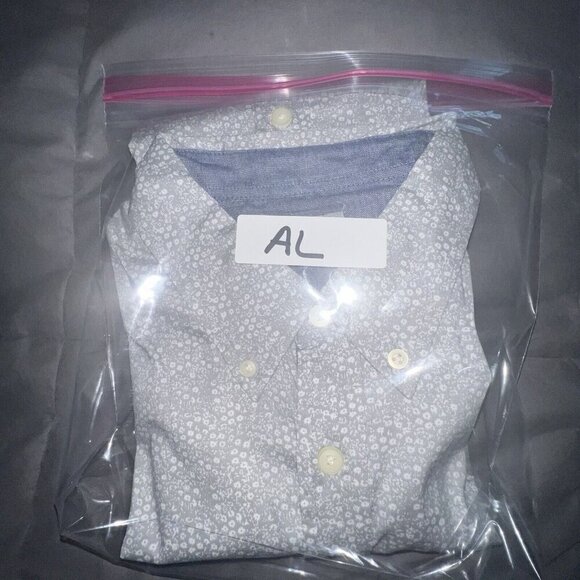 JACHS Men's Floral Shirt Summer‎ Short Sleeve $79 Size Small Gray Button Up NEW - Picture 10 of 10